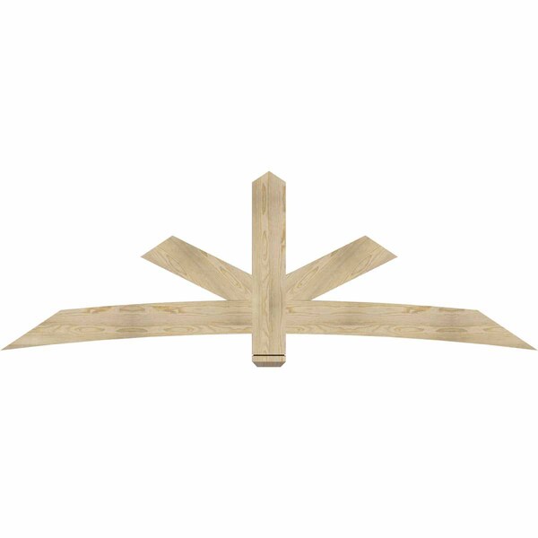 Ekena Millwork Alberta Rough Sawn Timber Gable Bracket, Douglas Fir, 96"W x 32"H x 2"D x 6"F, 8/12 Pitch GBW096X32X0206ALB00RDF - main